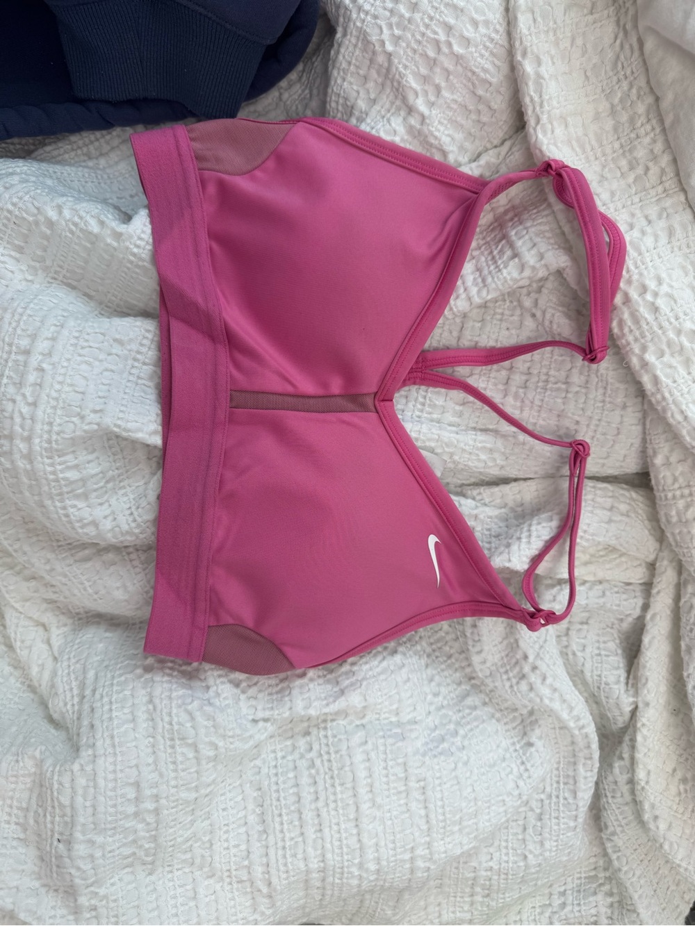 Nike Bright Pink Mesh-Back Sports Bra